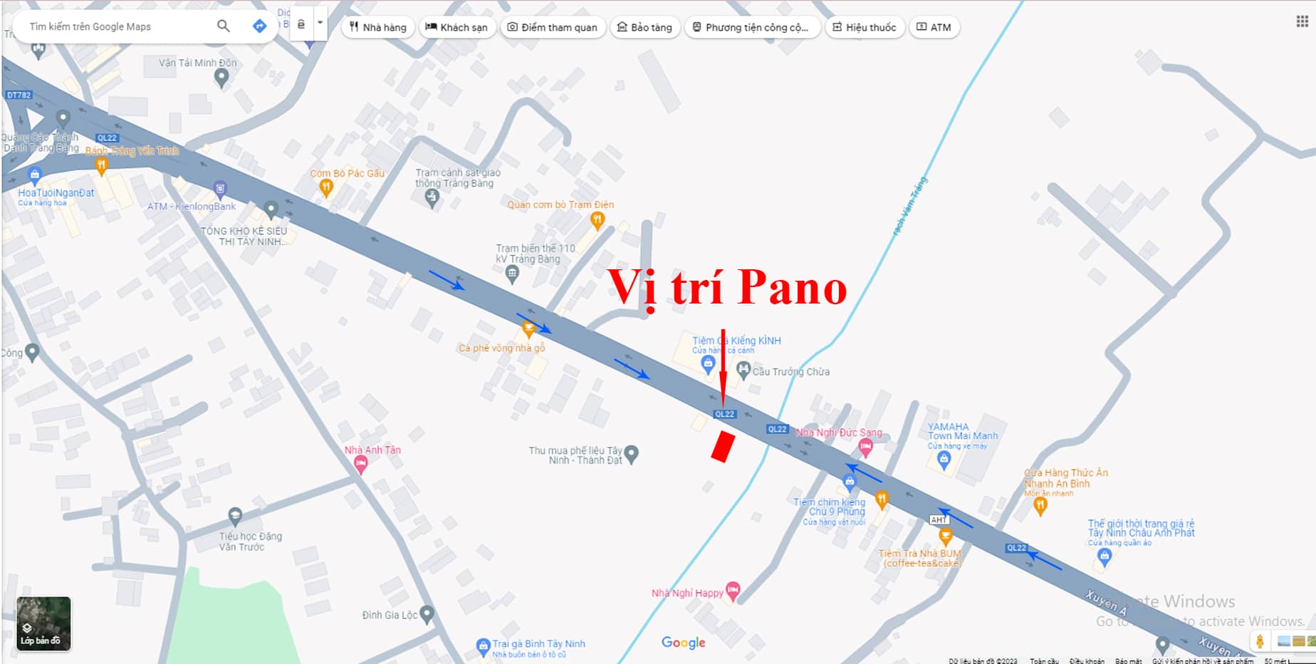 TRỤC QUỐC LỘ 22 (GẦN NGÃ BA TRẢNG BÀNG) - TRỤ PC CẦU TRƯỞNG CHỪA - TNI-2039
