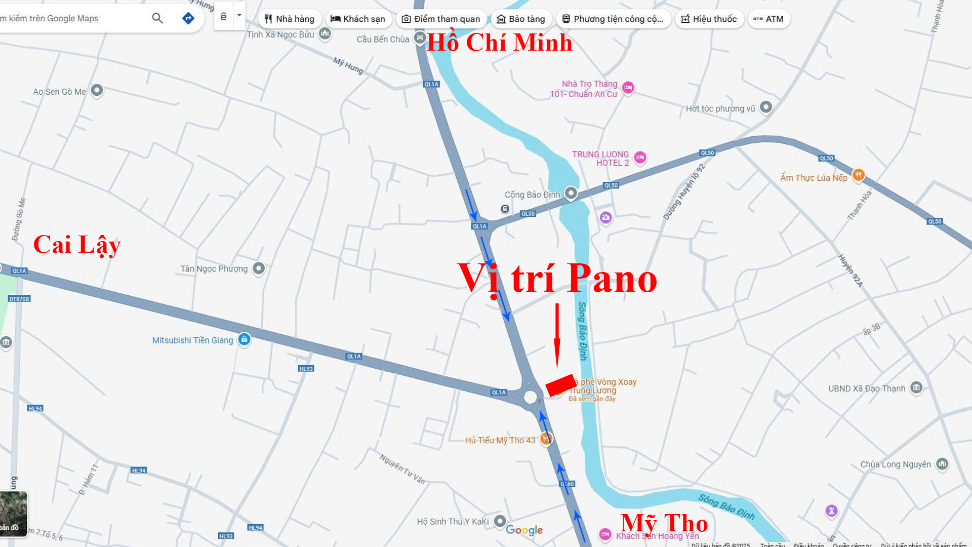 Pano quảng cáo tại Vòng xoay Trung Lương - TG-9980